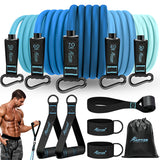 HPYGN Resistance Bands with Handles – Remote Worker Energy Booster, Quick Standing Workouts Without Leaving the Office