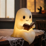 QETRABONE Spooky Ghost Reading Lamp – Children's Bedroom Decor and Reading Companion, Durable Resin Cute Night Light