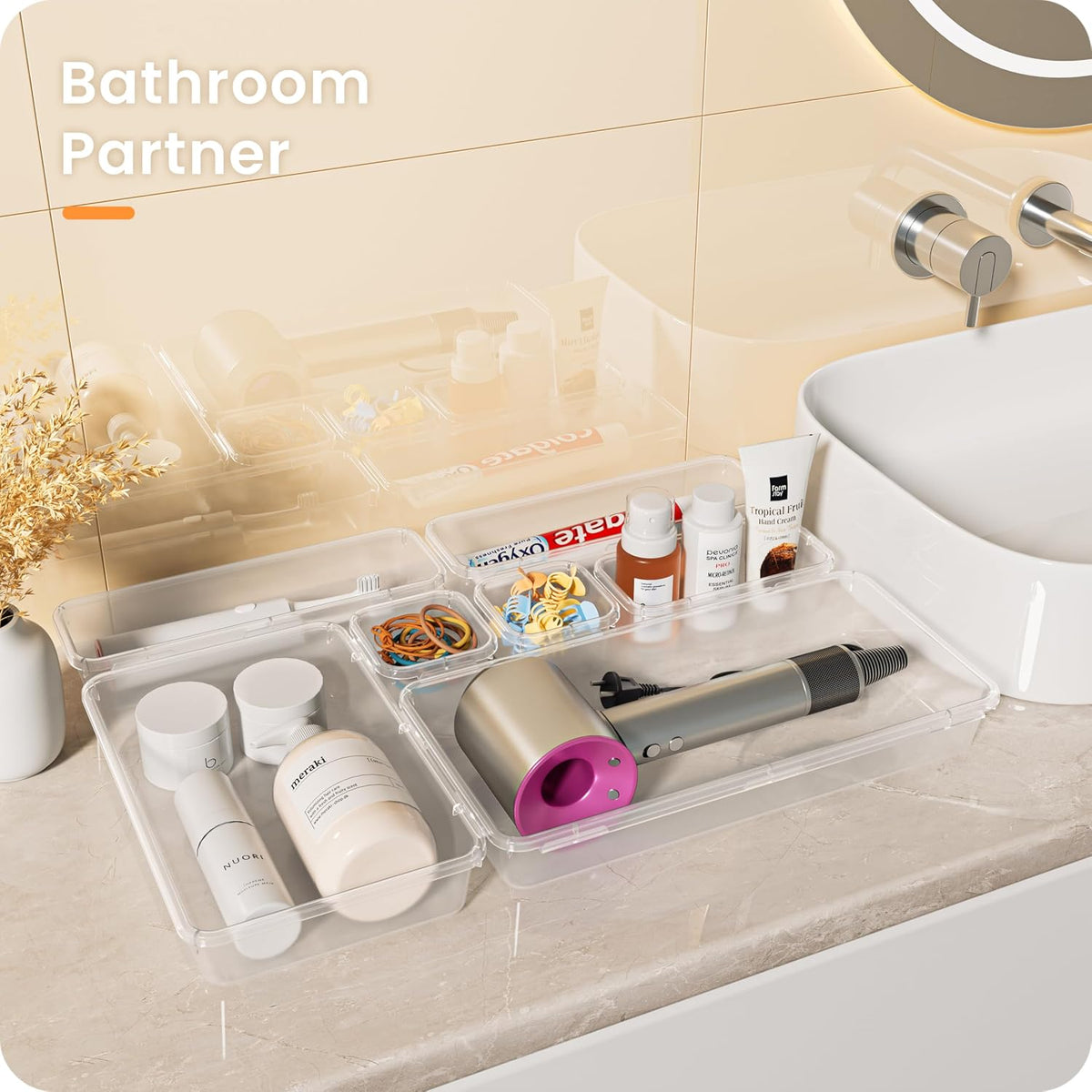 A-LuGei 28-Piece Vanity Organizer – Housewarming Gift for Friends Moving Into a New Home or Apartment
