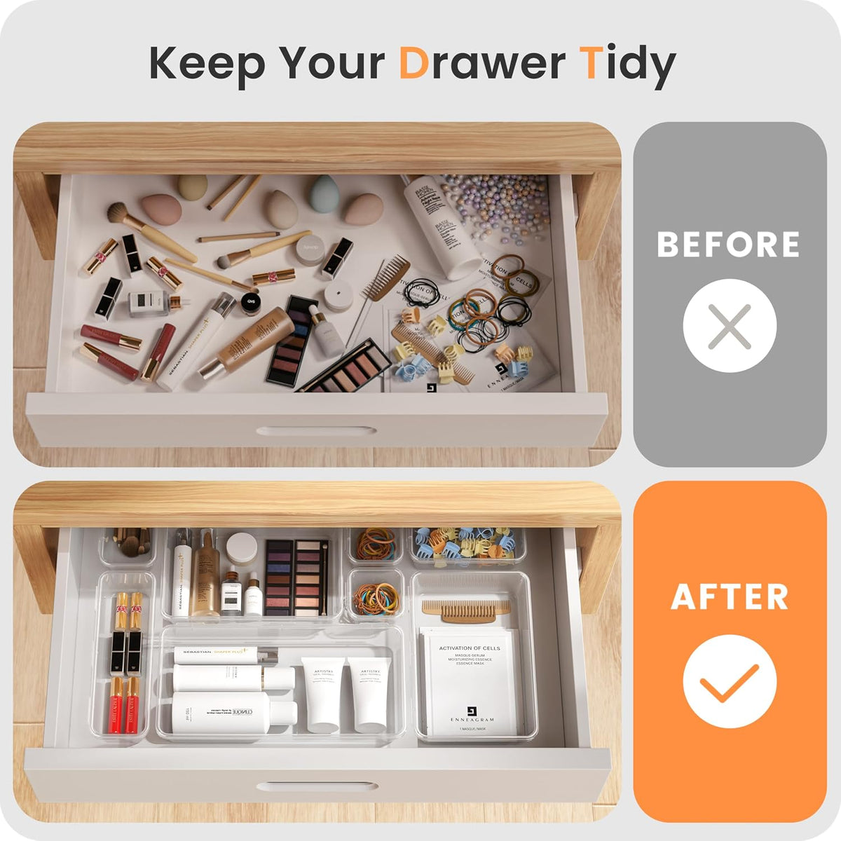 A-LuGei 28-Piece Vanity Organizer – Housewarming Gift for Friends Moving Into a New Home or Apartment