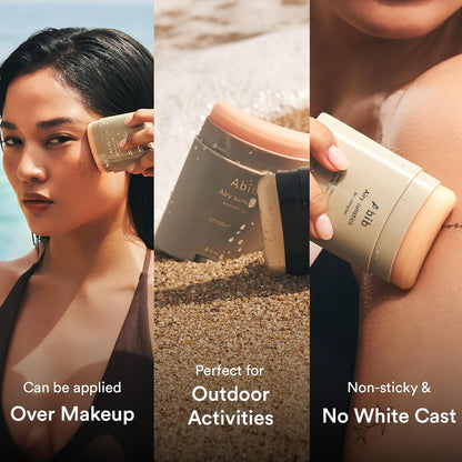 Abib Airy Sunstick – Golf Course Sunblock Stick, Sweat-Resistant SPF50+ with Semi-Matte Finish