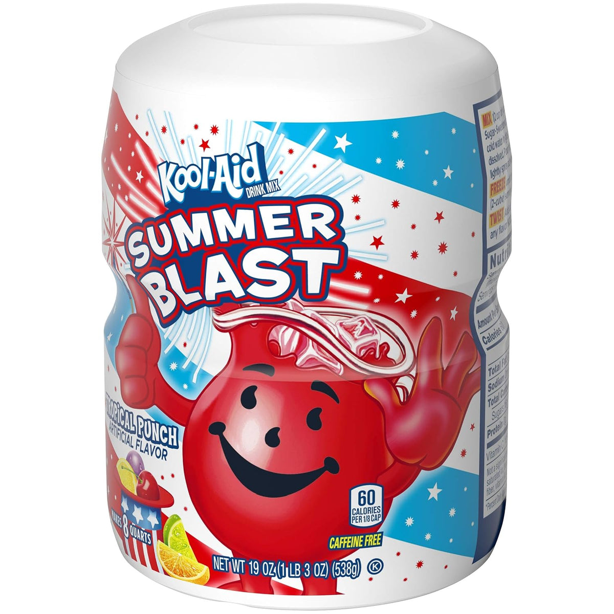 about 18 servings per 19 oz canister, scalable up to 192-count single-serve packets for bulk needs