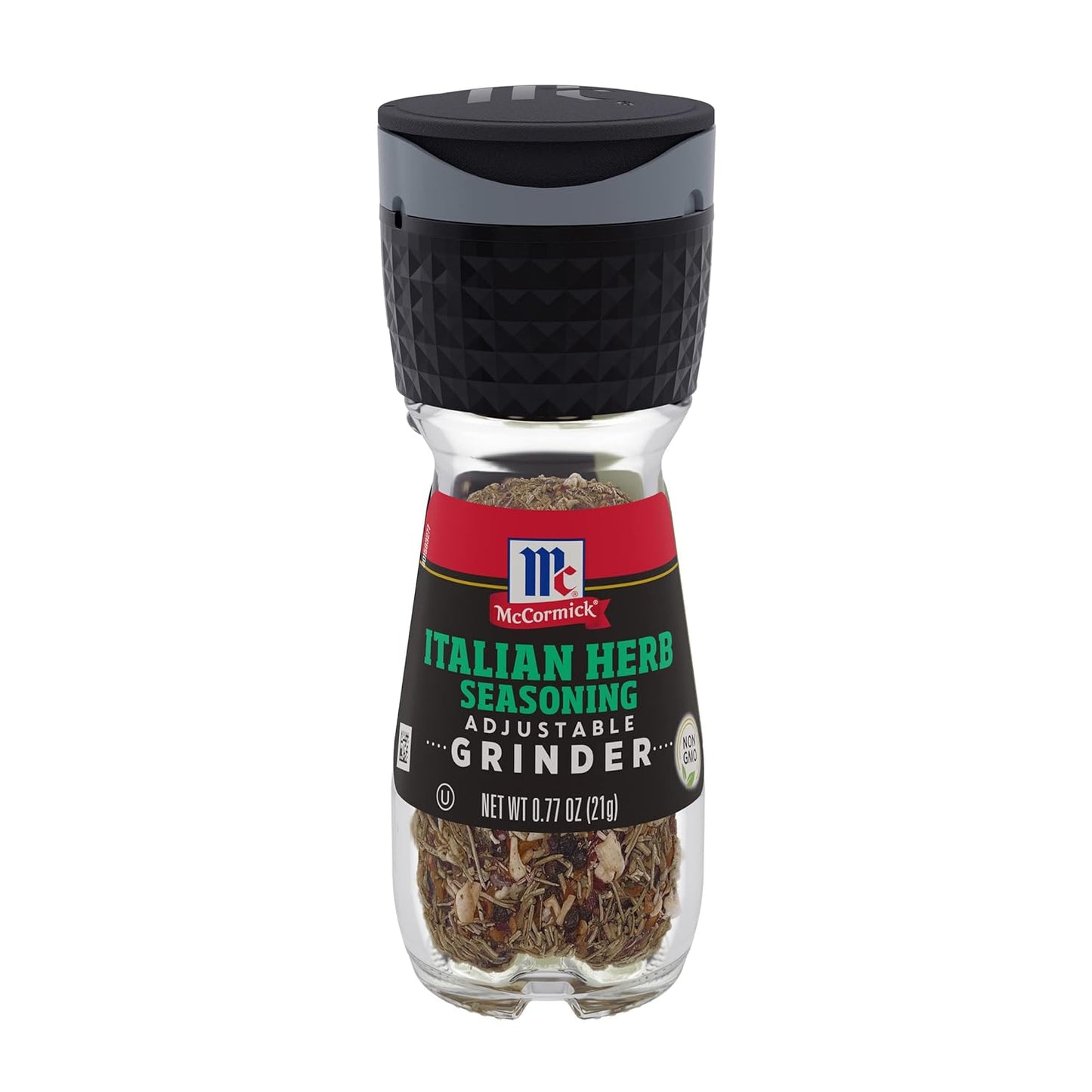 adjustable grinder head offering coarse, medium, and fine grind settings