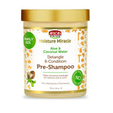 African Pride Moisture Miracle Pre-Shampoo Detangler – Clean Beauty Pre-Poo for Curly Hair, Simple Slip and Hydration in One Step