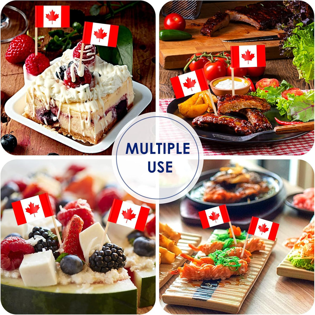 AhfuLife Country Toothpick Flags – Travel-Ready Toppers for Open-Air Patriotic Celebrations