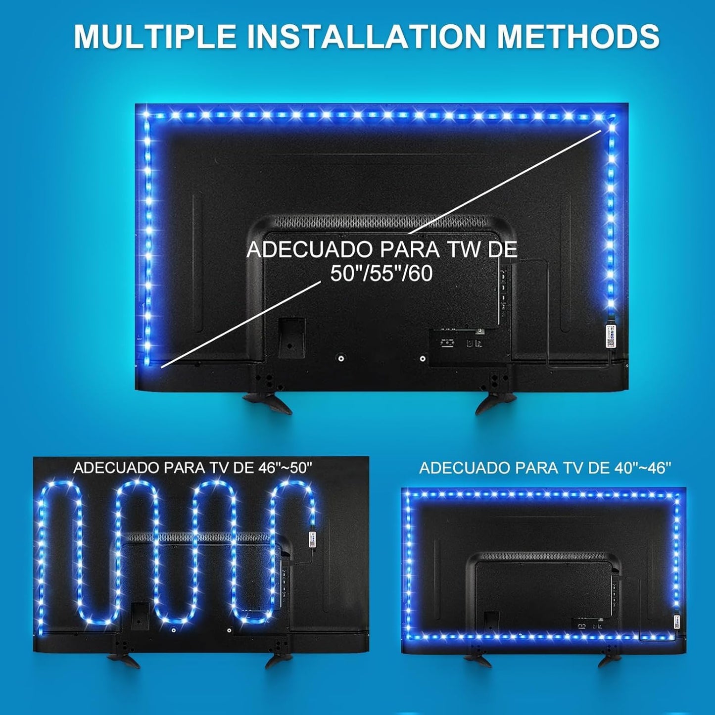 Ailitty AuroraStrip – TV Backlight Ambient Strip, 65ft Room Decor Accent for Media Walls and Lounges