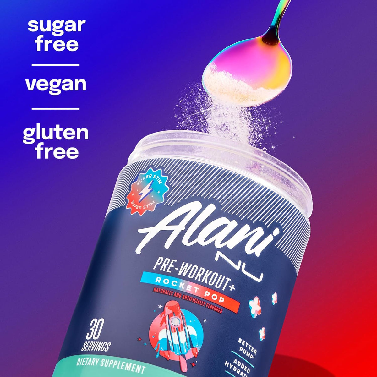 Alani Nu Pre Workout+ Powder for Pre-Shift Workouts, Clean Focus Fuel for Back-to-Back Schedules