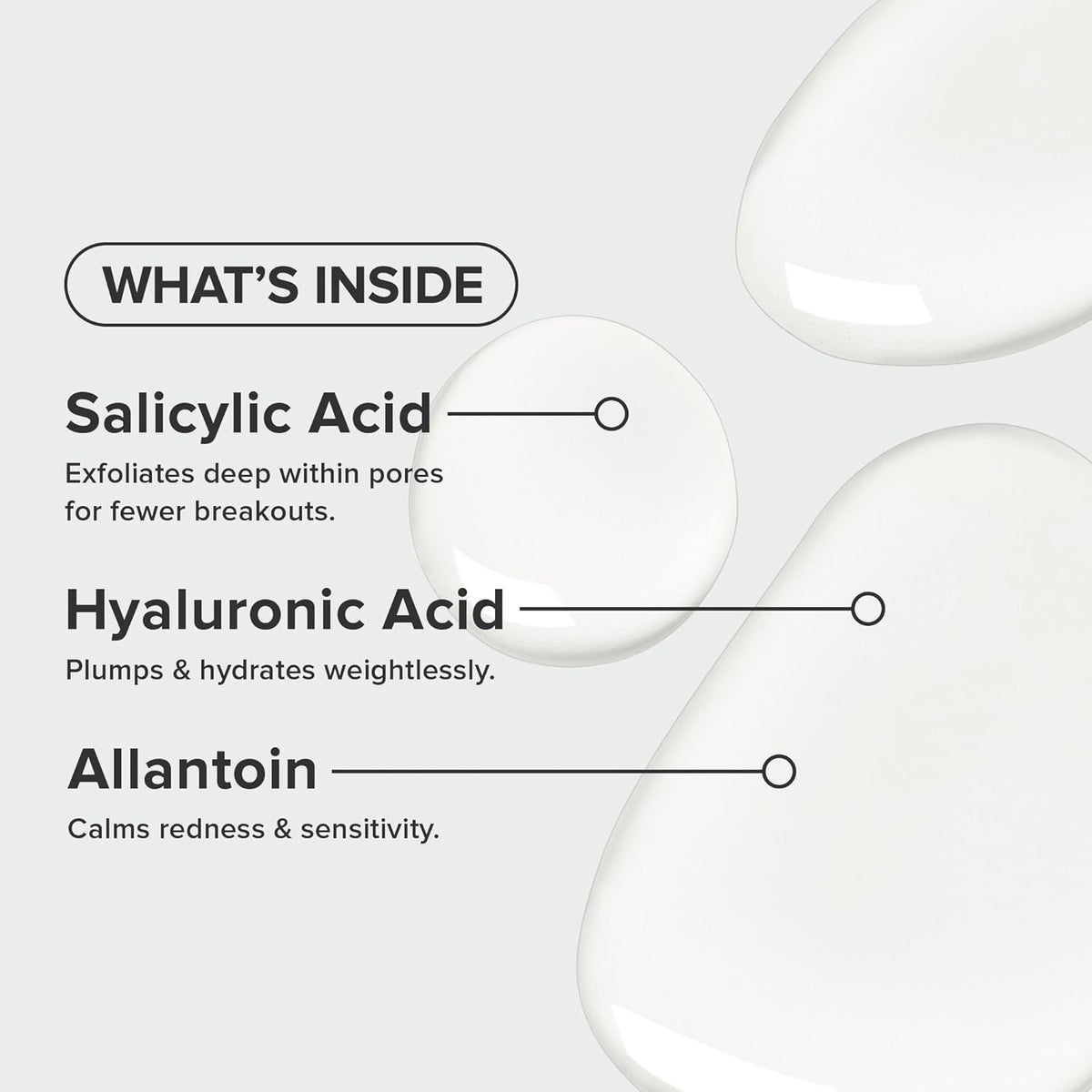allantoin to soothe redness and calm sensitive skin