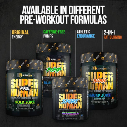 ALPHA LION Core Pre Workout Powder – Tri-Source Caffeine Focus Formula for Workday Workouts and Midday Slumps