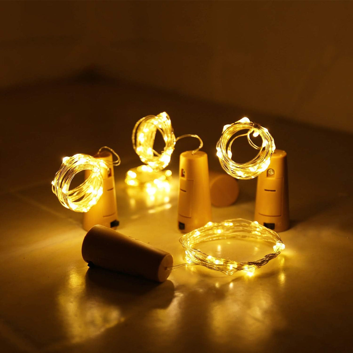 Aluan Cool Touch Wine Bottle LED Lights 10 Pack – Long Lasting, Auto Friendly Ambient Lighting Without Open Flame Risk