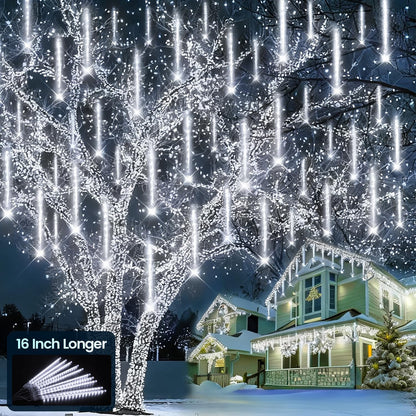 Aluan Tube Meteor Lights – Ready to Gift Holiday Lighting for New Homeowners, Neighbors, and Hard to Shop For Family