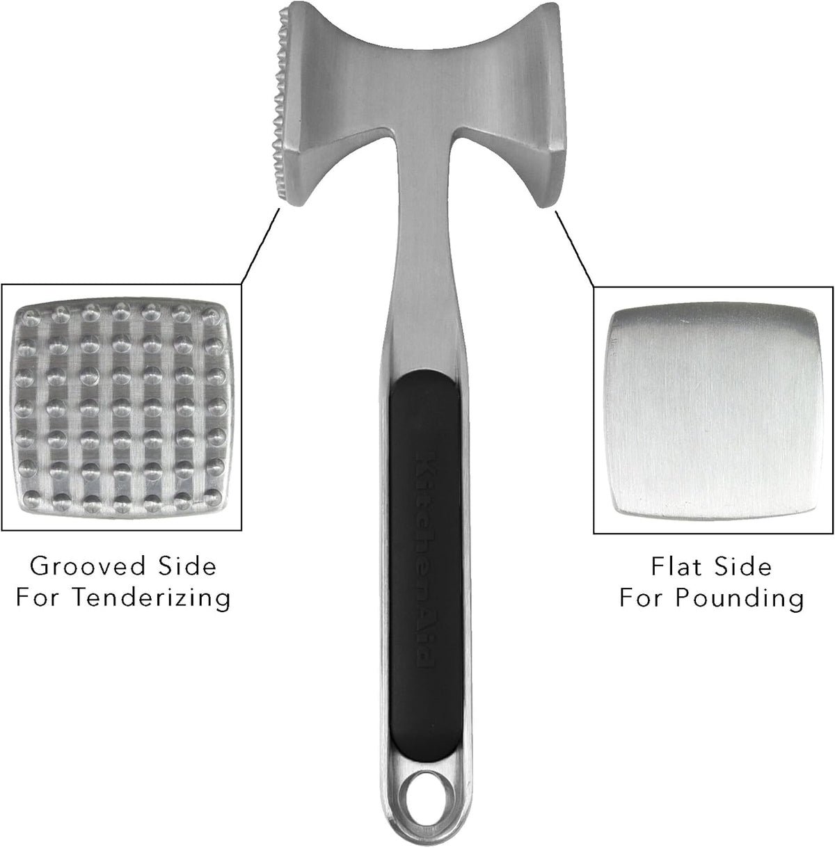 aluminum construction providing a lightweight yet durable mallet