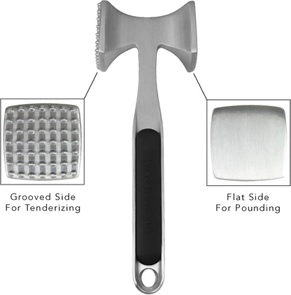 aluminum construction providing a lightweight yet durable mallet