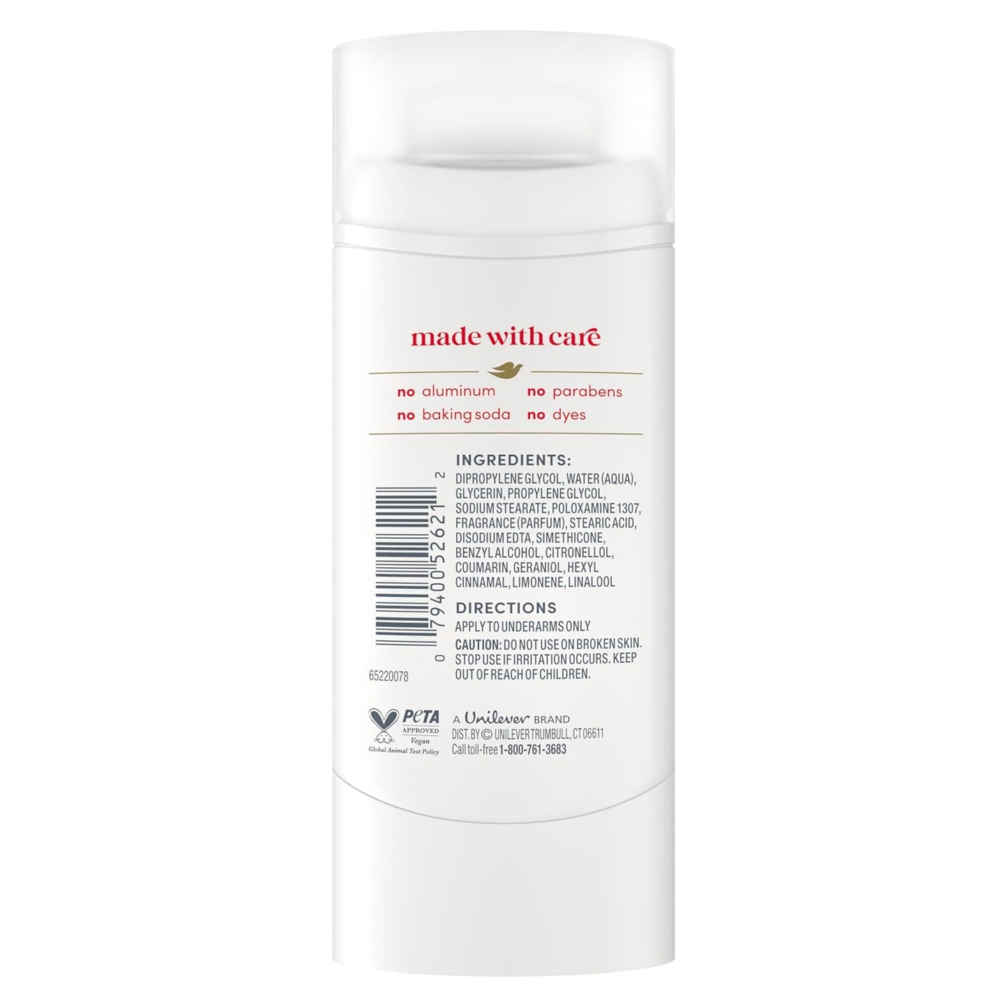 aluminum-free deodorant stick formula (2.4 oz)