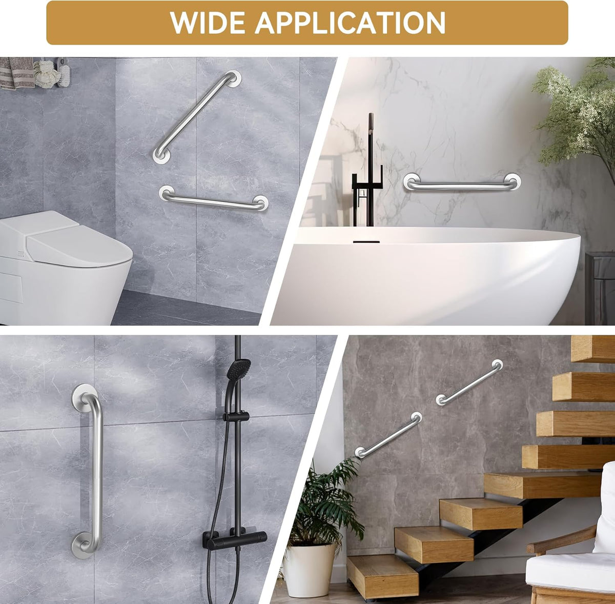 AmazerBath Walk-In Shower Handrail – Confidence-Boosting Support for Personal Hygiene