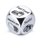 WeddingGiftPro Food Decision Dice – Simple Neutral Decor, No-Clutter Dinner Decision Tool for Couples