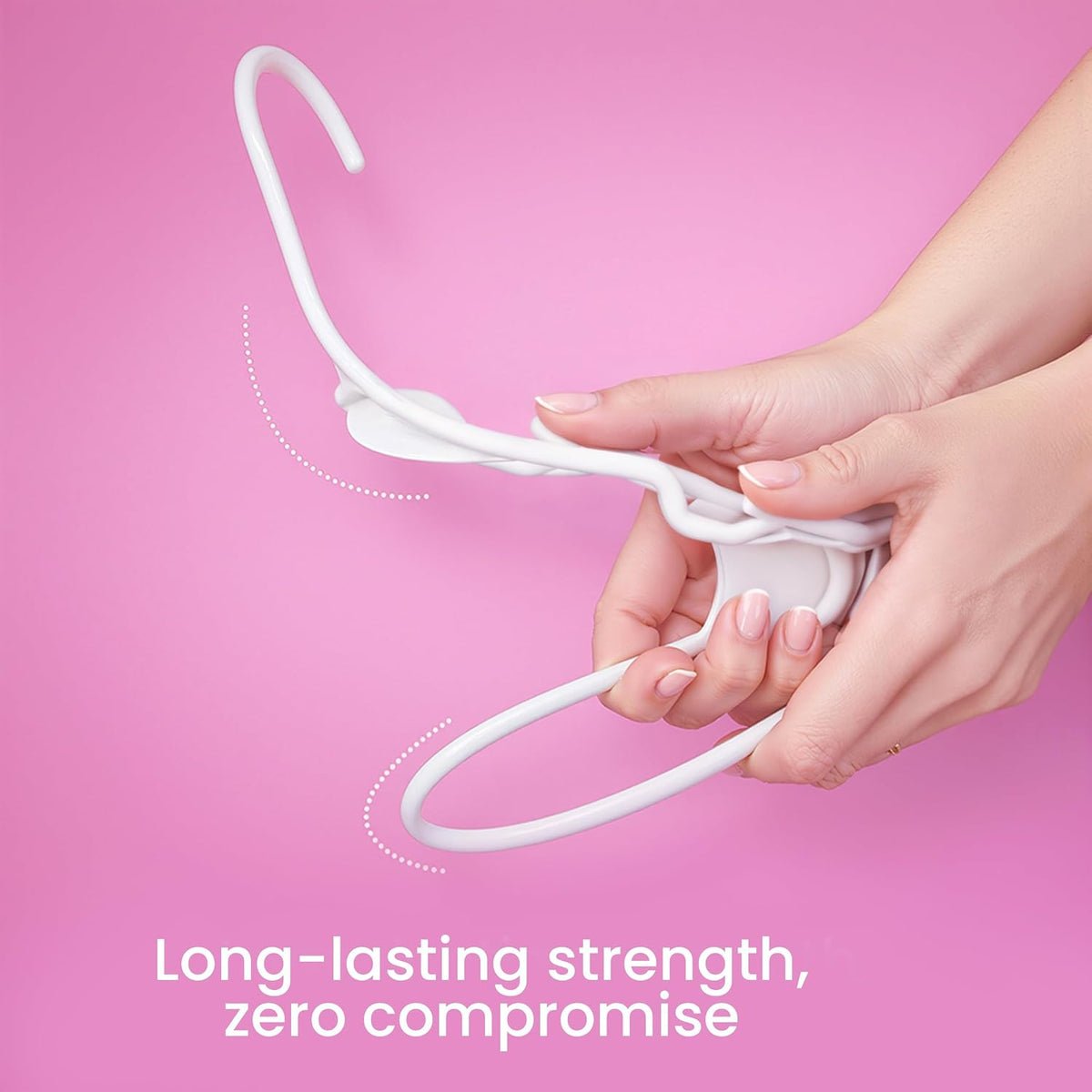 anti-slip smooth plastic finish that keeps garments in place