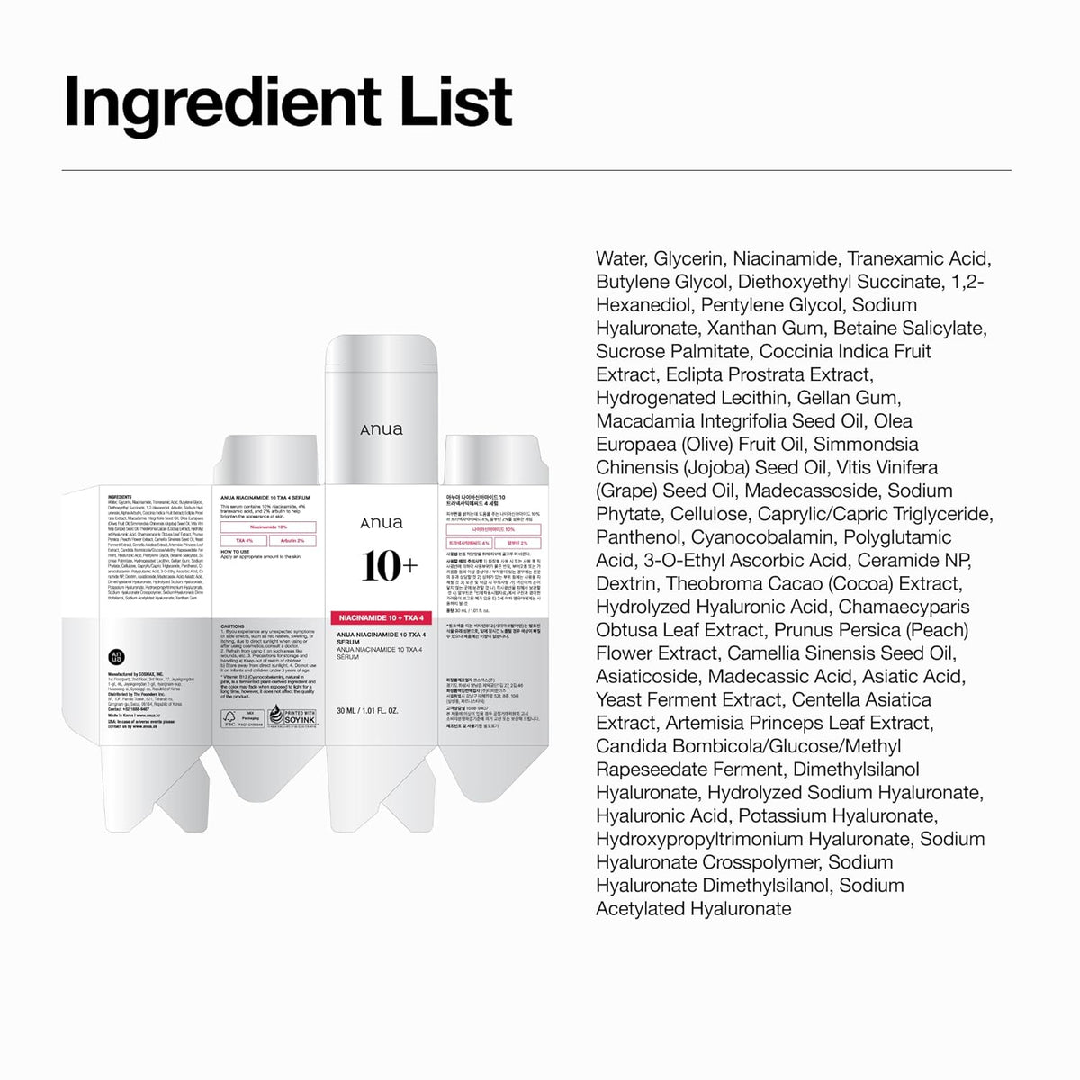 Anua Niacinamide 10 + TXA 4 Serum – Hydrating Brightening Step for Calming Bedroom Vanity Routines