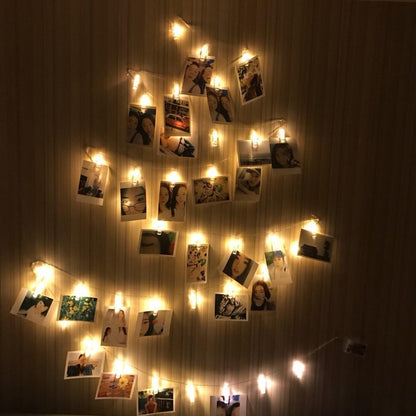 AOSTAR Photo Clip Lights – Wedding Bridal Shower Gift for Couples, Romantic Warm White Fairy Lights for Pictures