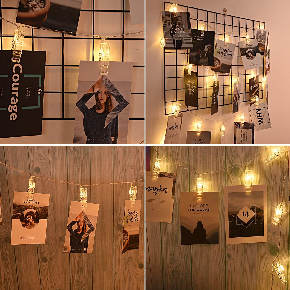AOSTAR Photo Clip Lights – Wedding Bridal Shower Gift for Couples, Romantic Warm White Fairy Lights for Pictures