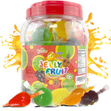 Apexy Jelly Fruit Candy – Sealed Bulk Jar Snack for Picnics, Camping Trips, and Backyard Parties, 46.9oz