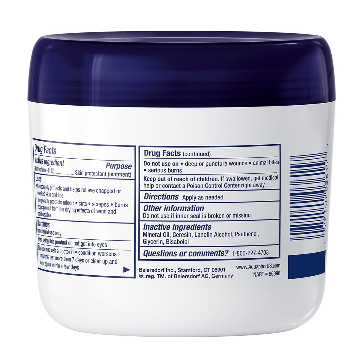 Aquaphor Children's Advanced Therapy Ointment – Pediatrician-Recommended Ointment for Worry-Free Wound Care on Children, 14 Oz Jar