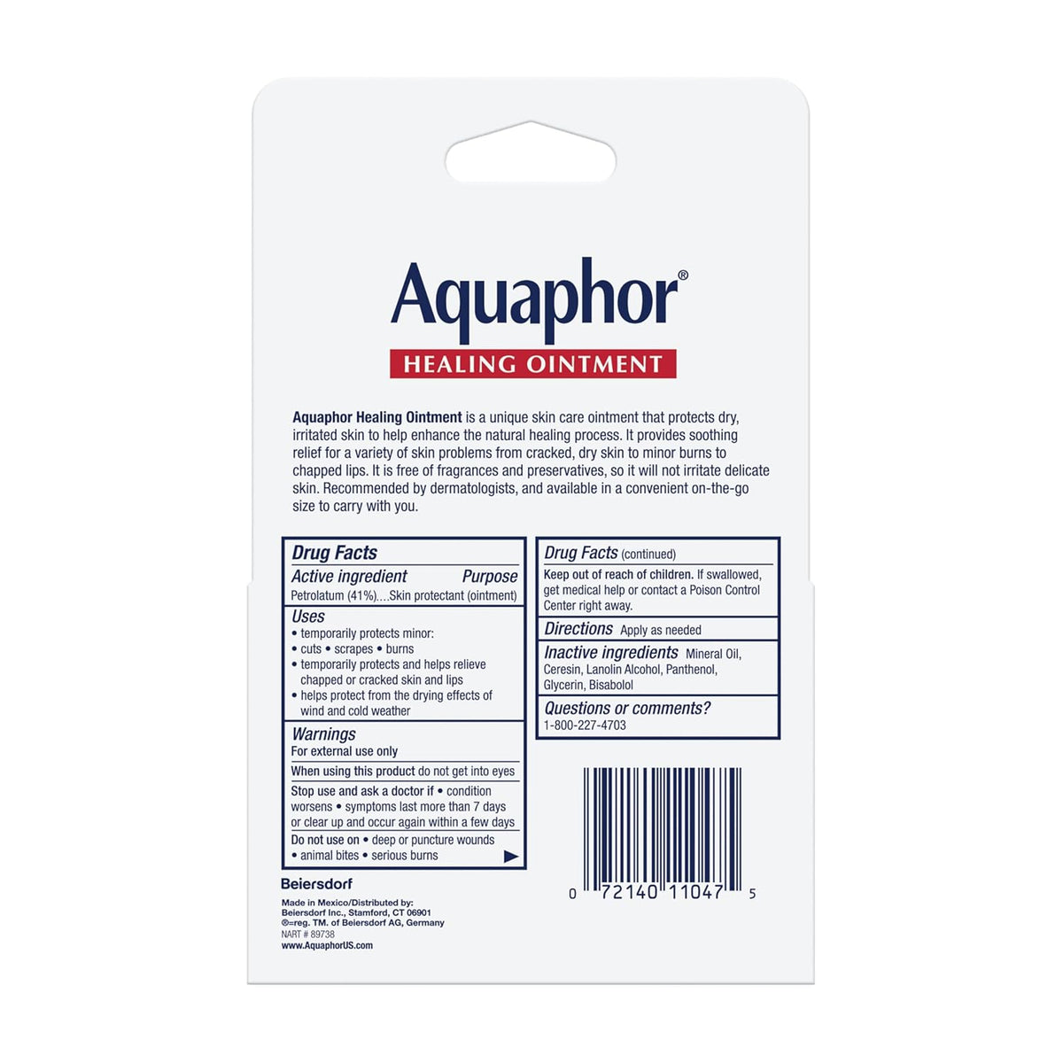 Aquaphor Healing Ointment Advanced Therapy Skin Protectant – Practical Housewarming Gift for New Homeowners and Hostesses, 0.75 Oz Pack of 4