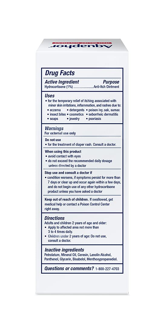 Aquaphor Itch Relief Ointment – Family-Safe Anti-Itch Cream for the Playroom, Kids' Bathroom & Bedtime Rashes