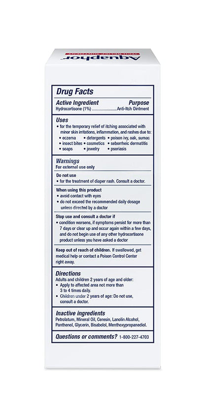 Aquaphor Itch Relief Ointment – Family-Safe Anti-Itch Cream for the Playroom, Kids' Bathroom & Bedtime Rashes