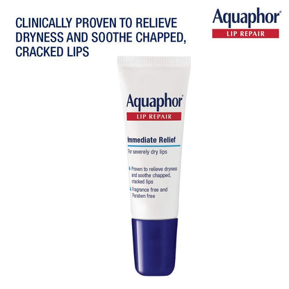 Aquaphor Lip Repair Ointment – Back-to-School and Diaper Bag Lip Balm Kids Can Use Safely, .35 fl. oz. Tube