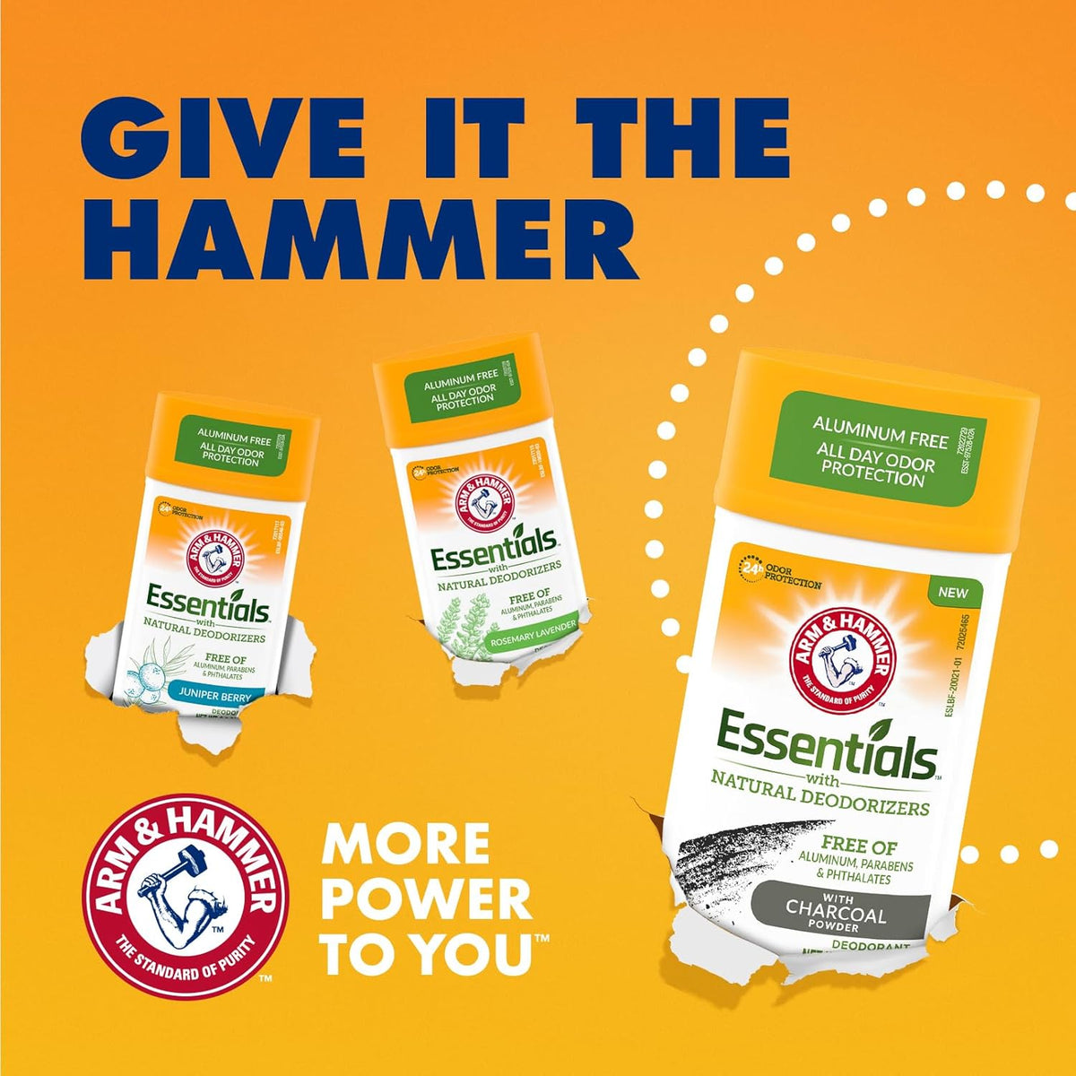 Arm & Hammer Essentials Charcoal Deodorant for Less-Is-More Grooming and Simple Daily Essentials
