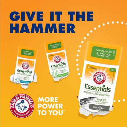 Arm & Hammer Essentials Charcoal Deodorant for Less-Is-More Grooming and Simple Daily Essentials