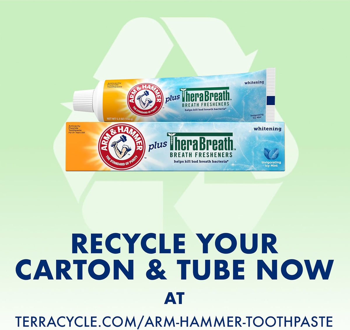 ARM & HAMMER Plus TheraBreath Toothpaste – Holistic Oral Care Upgrade for the Primary Bathroom, Gentle Whitening