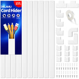 Delamu Cable Concealer for Playroom – Family Friendly Cord Hider, No Chewing Hazards