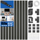 Black - 157in L x 1.18in W x 0.6in H