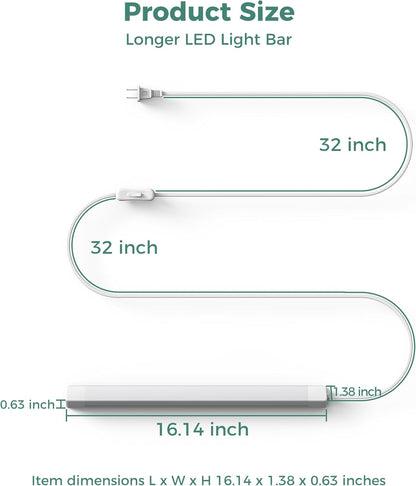 ASOKO ETL Under Counter Light Bar – Dual Mount LED Task Light for Kitchen Counters, Garages, and Productivity Stations