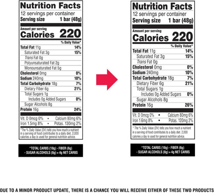 Atkins Blueberry & Strawberry Bar – Pre-Workout Refuel for Gym Sessions, 12-Count Protein Pack