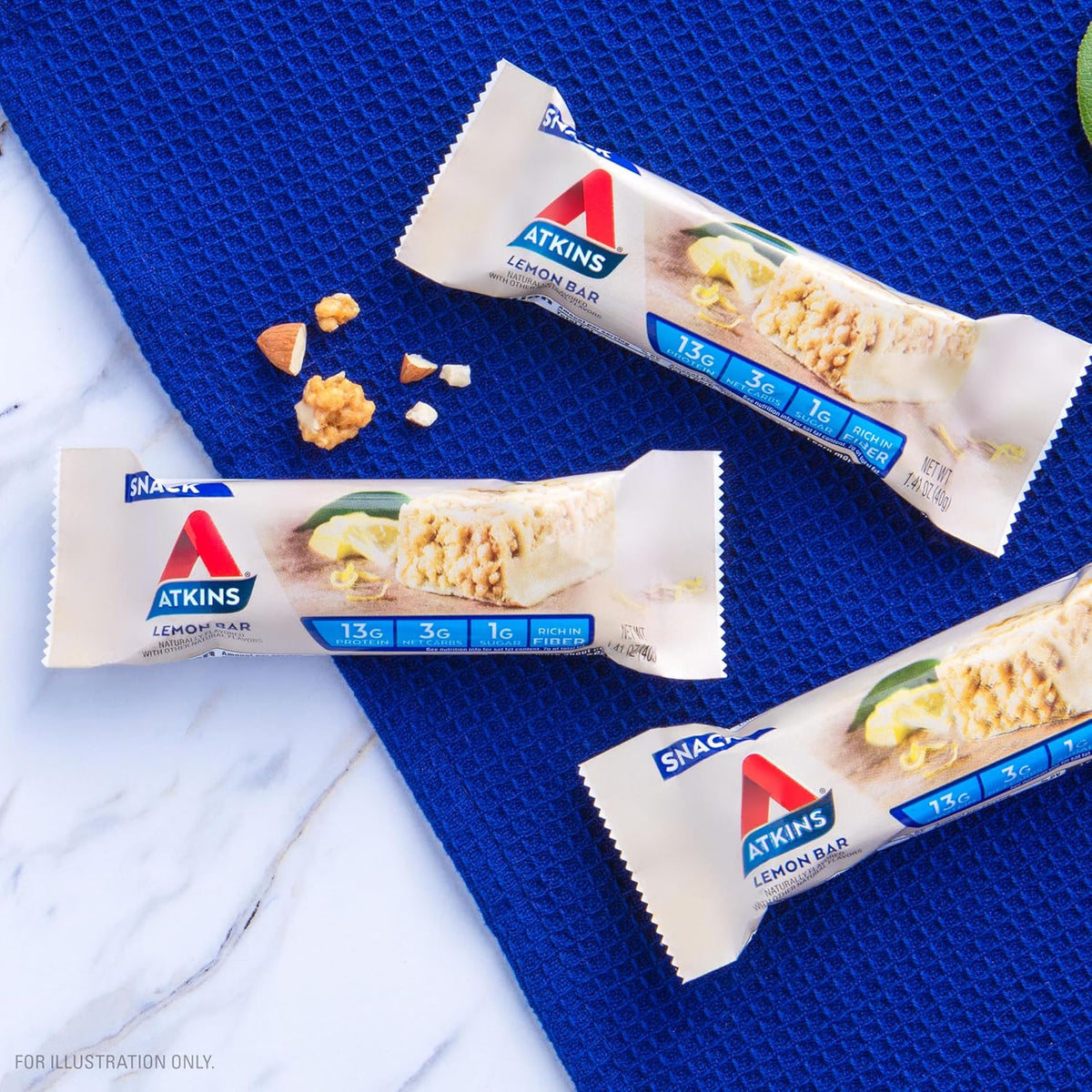 Atkins Keto Snack Bar – Camping and Hotel Snack for Travel Diet Compliance, 3g Net Carbs