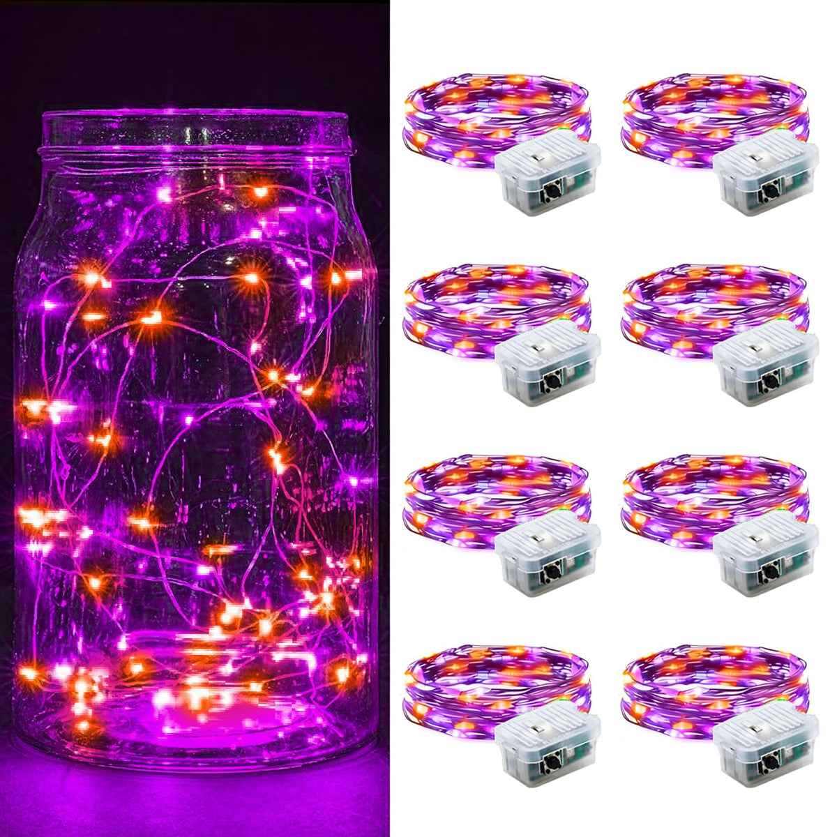 Aurora Glow Firefly String Lights Battery Powered LED for Sleep Friendly Ambient Lighting and Allergy Conscious Homes