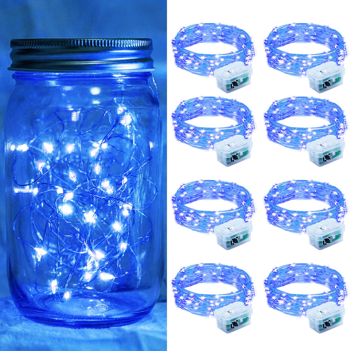 Aurora Glow Firefly String Lights Battery Powered LED for Sleep Friendly Ambient Lighting and Allergy Conscious Homes