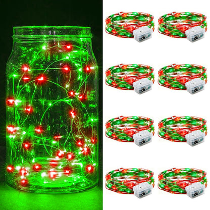 Aurora Glow Firefly String Lights Battery Powered LED for Sleep Friendly Ambient Lighting and Allergy Conscious Homes