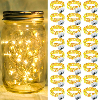 Aurora Glow Firefly String Lights Battery Powered LED for Sleep Friendly Ambient Lighting and Allergy Conscious Homes