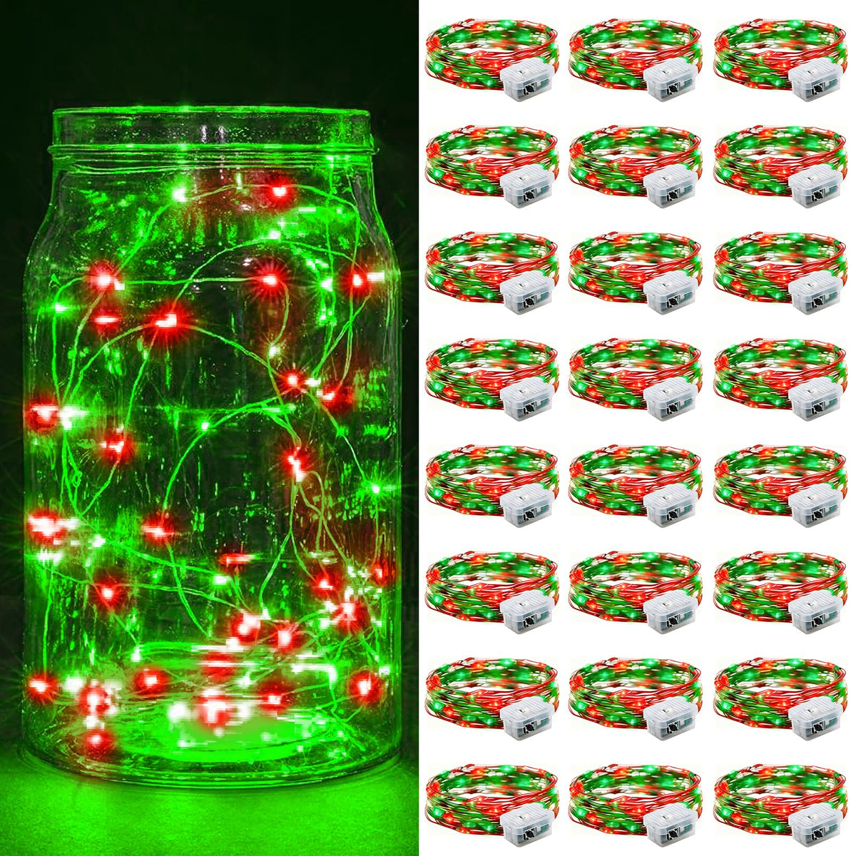 Aurora Glow Firefly String Lights Battery Powered LED for Sleep Friendly Ambient Lighting and Allergy Conscious Homes