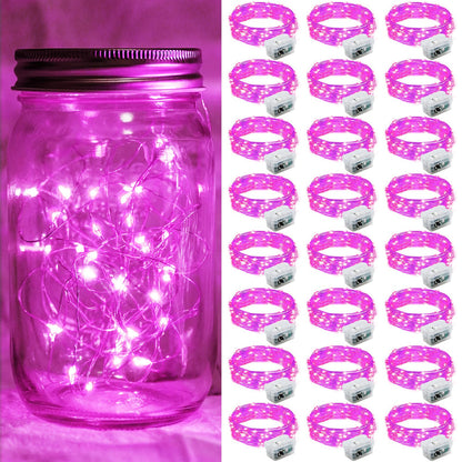 Aurora Glow Firefly String Lights Battery Powered LED for Sleep Friendly Ambient Lighting and Allergy Conscious Homes