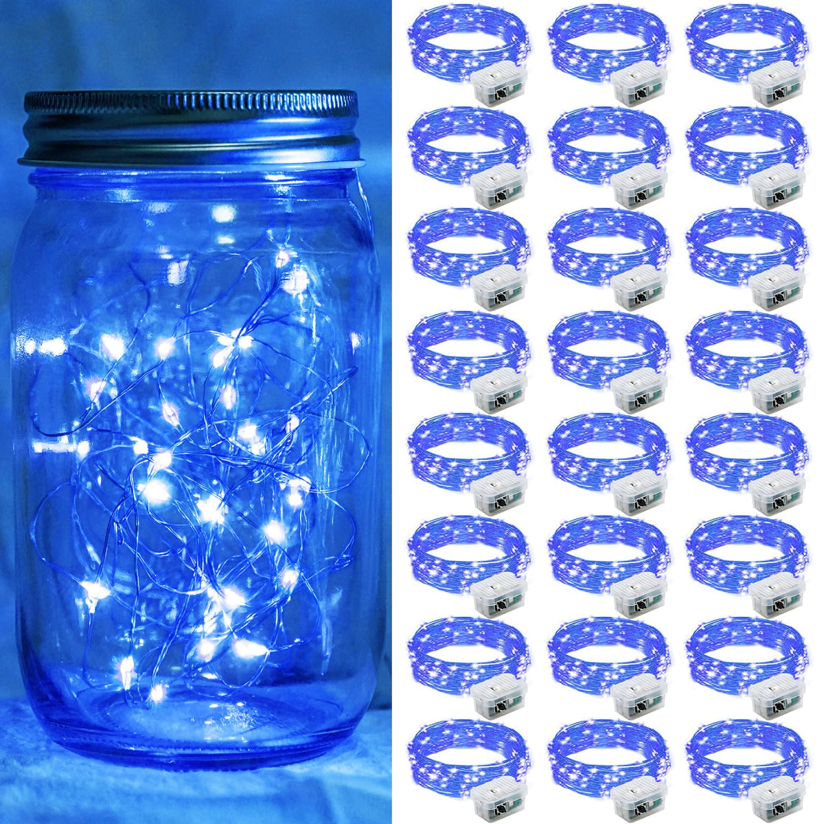 Aurora Glow Firefly String Lights Battery Powered LED for Sleep Friendly Ambient Lighting and Allergy Conscious Homes