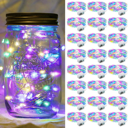 Aurora Glow Firefly String Lights Battery Powered LED for Sleep Friendly Ambient Lighting and Allergy Conscious Homes