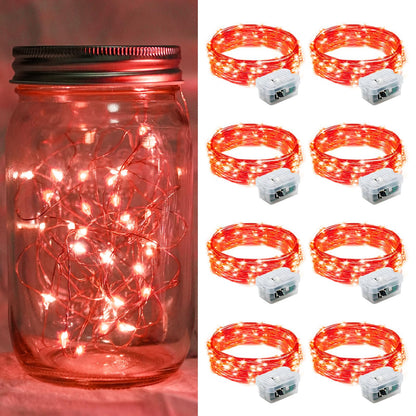 Aurora Glow Firefly String Lights Battery Powered LED for Sleep Friendly Ambient Lighting and Allergy Conscious Homes