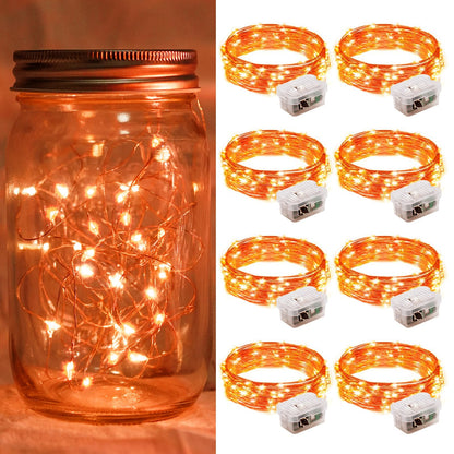 Aurora Glow Firefly String Lights Battery Powered LED for Sleep Friendly Ambient Lighting and Allergy Conscious Homes