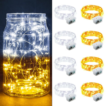 Aurora Glow Firefly String Lights Battery Powered LED for Sleep Friendly Ambient Lighting and Allergy Conscious Homes
