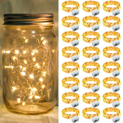 Aurora Glow Firefly String Lights Battery Powered LED for Sleep Friendly Ambient Lighting and Allergy Conscious Homes